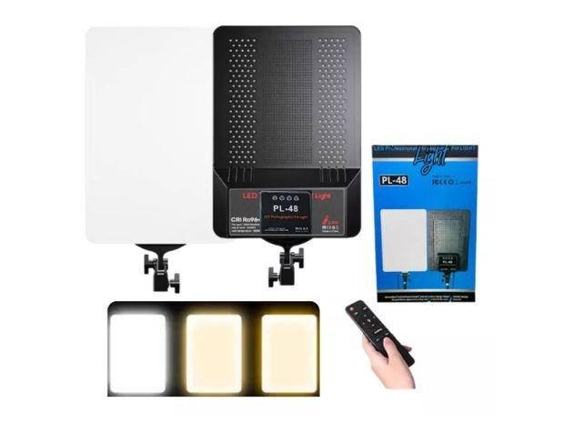 &uu PANEL LED FOTOGRAFIA PROFESIONAL LUZ CALIDA FRIA 19 PL-48